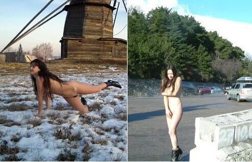 Beautiful Suntan Stretches-Winter Sport pics - nudism in the world