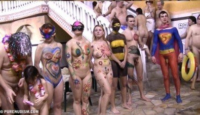 Body paint award lines Full HD - nudism in the world